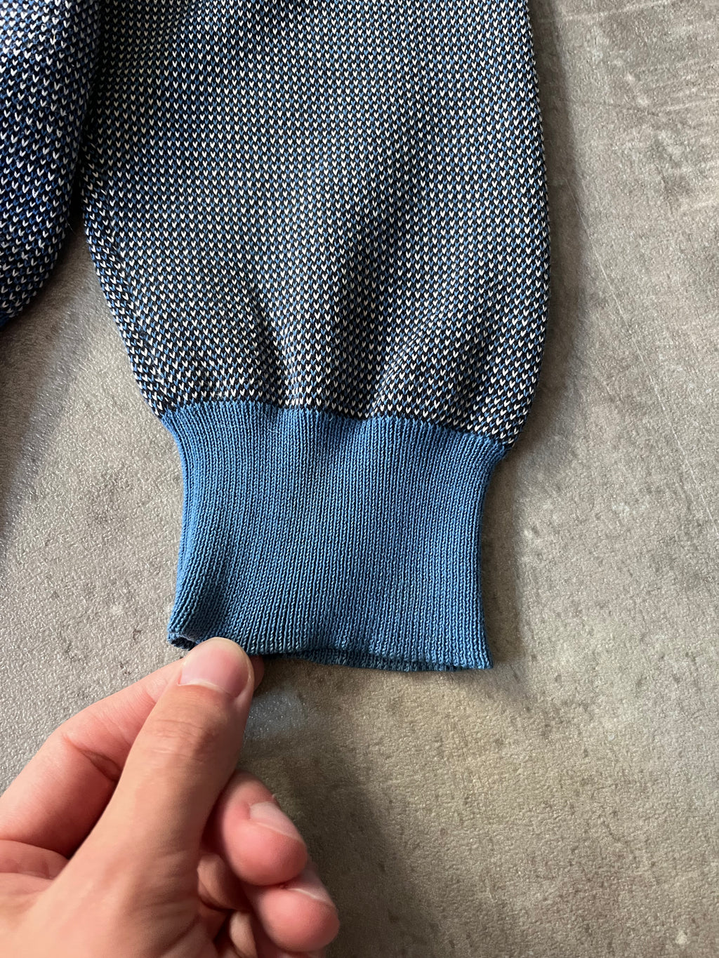 S/S 2004 Maison Margiela Cardigan Sweater Blue Grey Men - XL