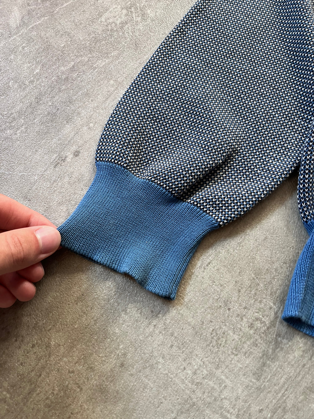 S/S 2004 Maison Margiela Cardigan Sweater Blue Grey Men - XL