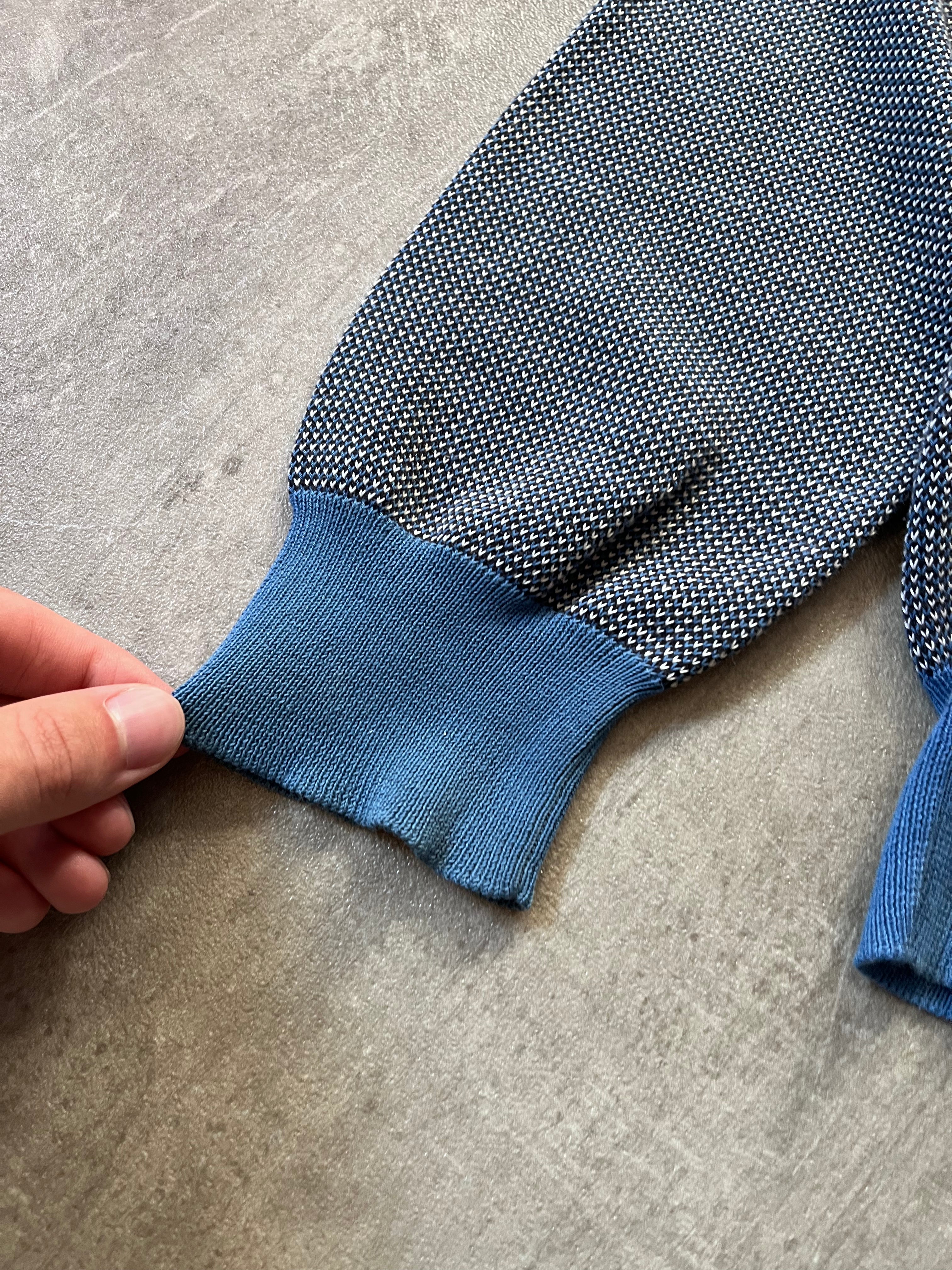 S/S 2004 Maison Margiela Cardigan Sweater Blue Grey Men - XL
