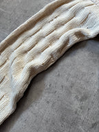 F/W 2017 Raf Simons Disturbed Asymmetrical Wool Sweater Beige Men - S