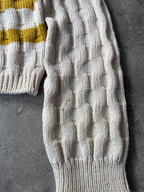 F/W 2017 Raf Simons Disturbed Asymmetrical Wool Sweater Beige Men - S