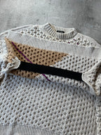 F/W 2018 Raf Simons Boxy Wool Sweater Beige Men - L