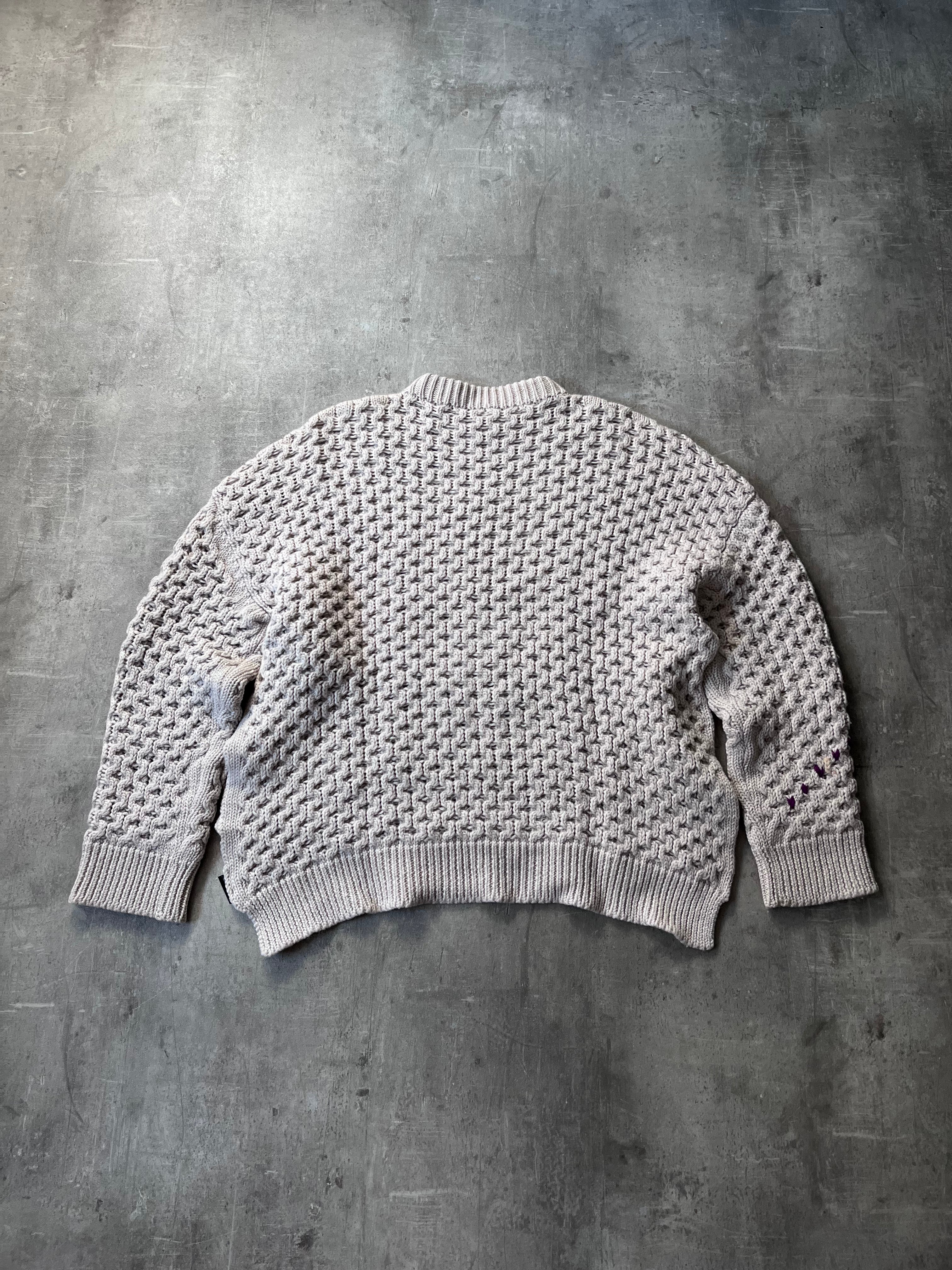 F/W 2018 Raf Simons Boxy Wool Sweater Beige Men - L