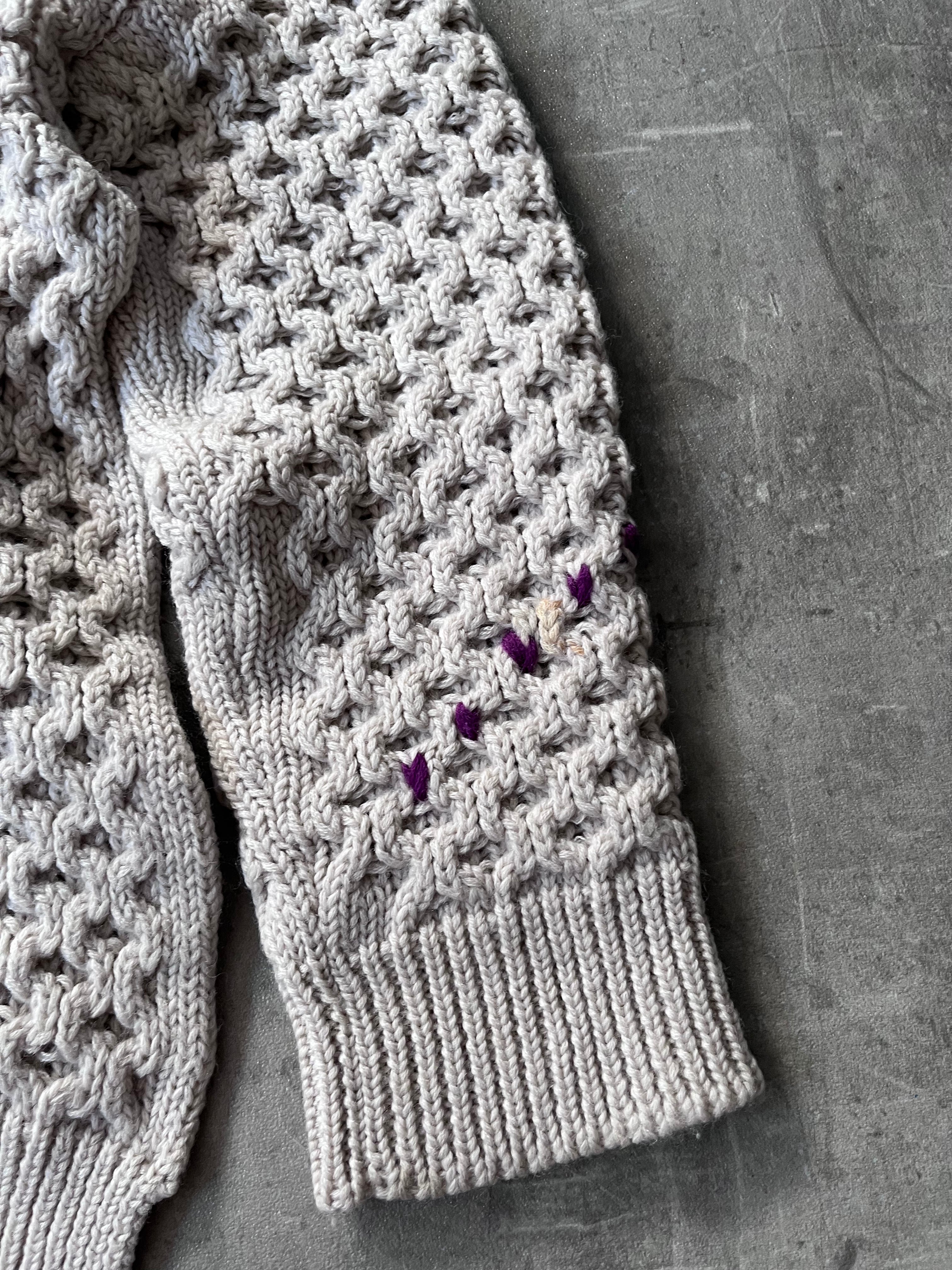 F/W 2018 Raf Simons Boxy Wool Sweater Beige Men - L