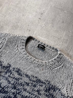 Jil Sander by Raf Simons Wool Chunky Sweater Navy Grey Men - M