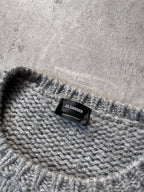 Jil Sander by Raf Simons Wool Chunky Sweater Navy Grey Men - M