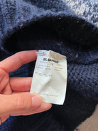 Jil Sander by Raf Simons Wool Chunky Sweater Navy Grey Men - M