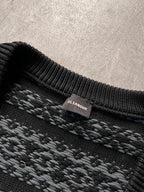 Jil Sander by Raf Simons Polypropylene Striped Sweater Grey Black Men - L