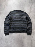 Jil Sander by Raf Simons Polypropylene Striped Sweater Grey Black Men - L