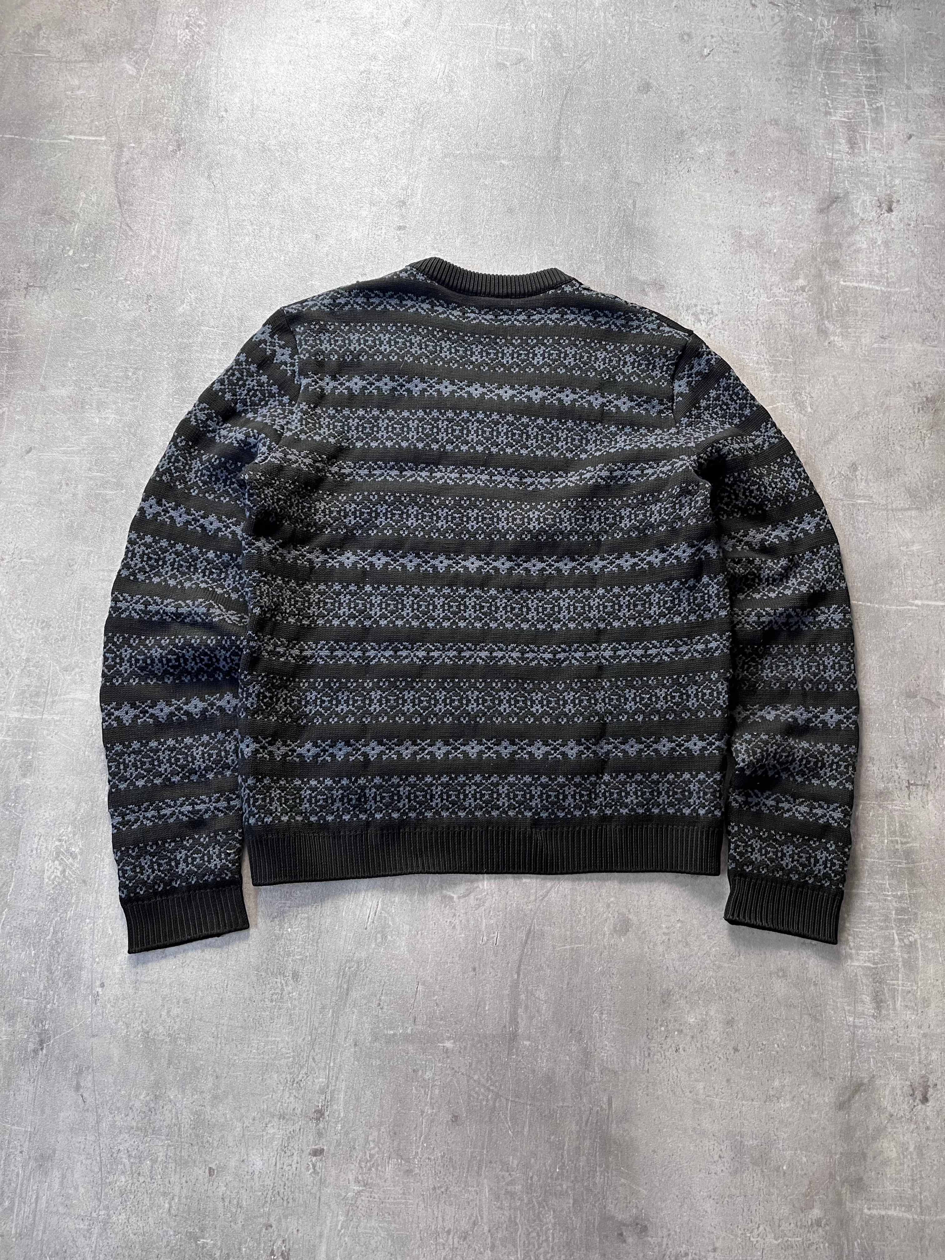 Jil Sander by Raf Simons Polypropylene Striped Sweater Grey Black Men - L