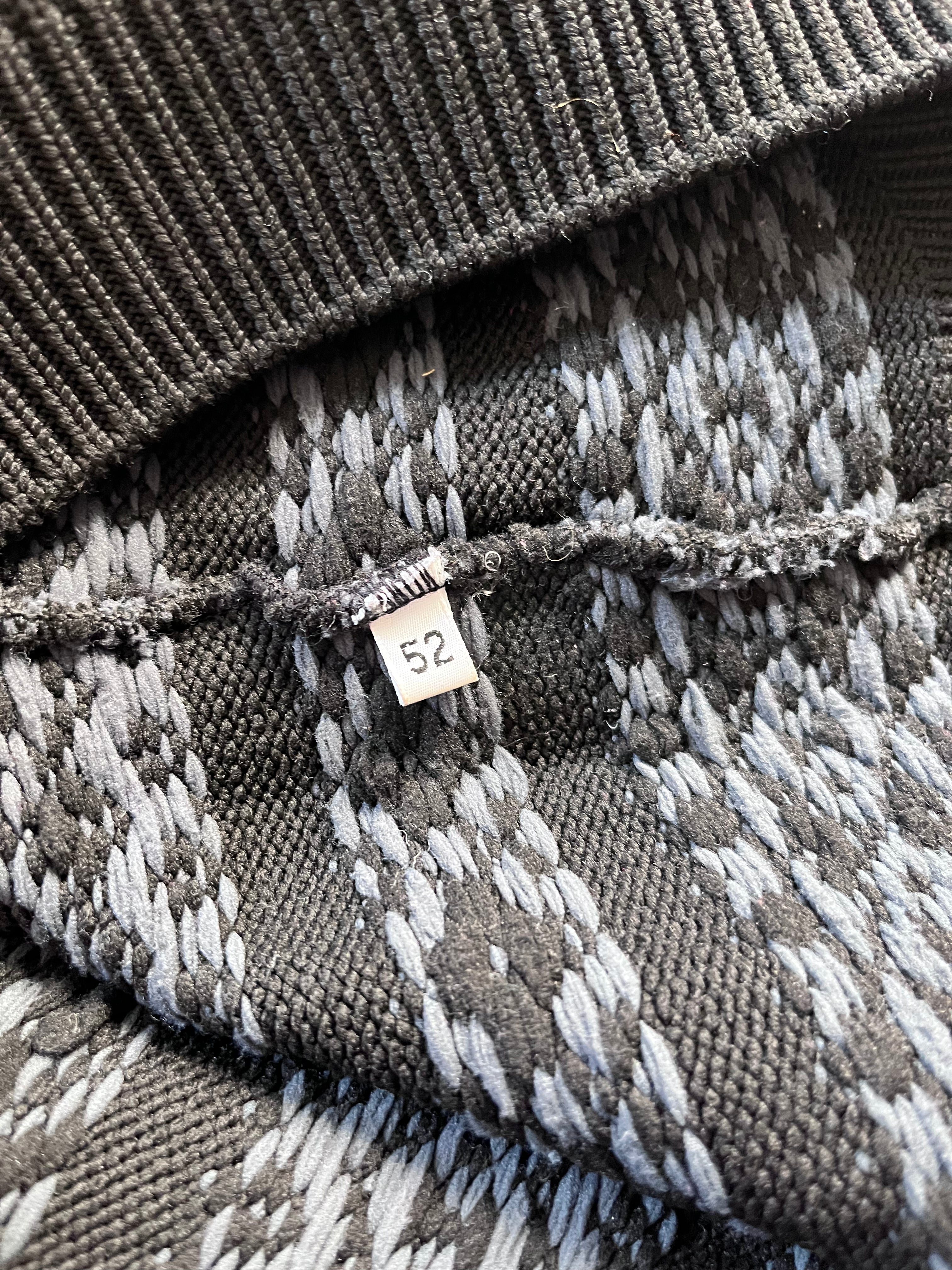 Jil Sander by Raf Simons Polypropylene Striped Sweater Grey Black Men - L