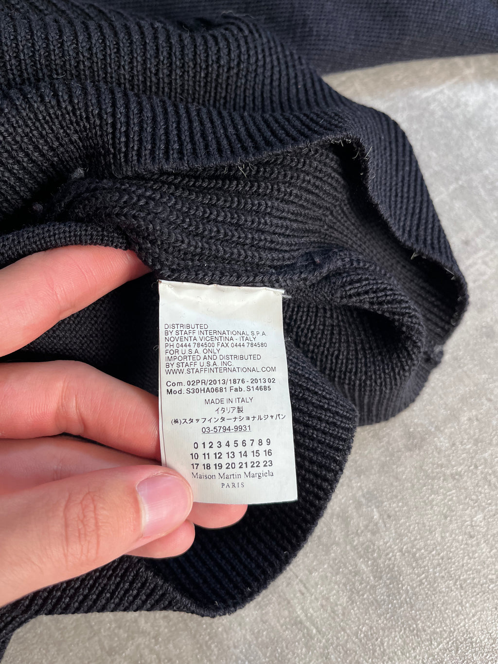 F/W 2013 Maison Margiela Wool Turtleneck Sweater Navy Men - M