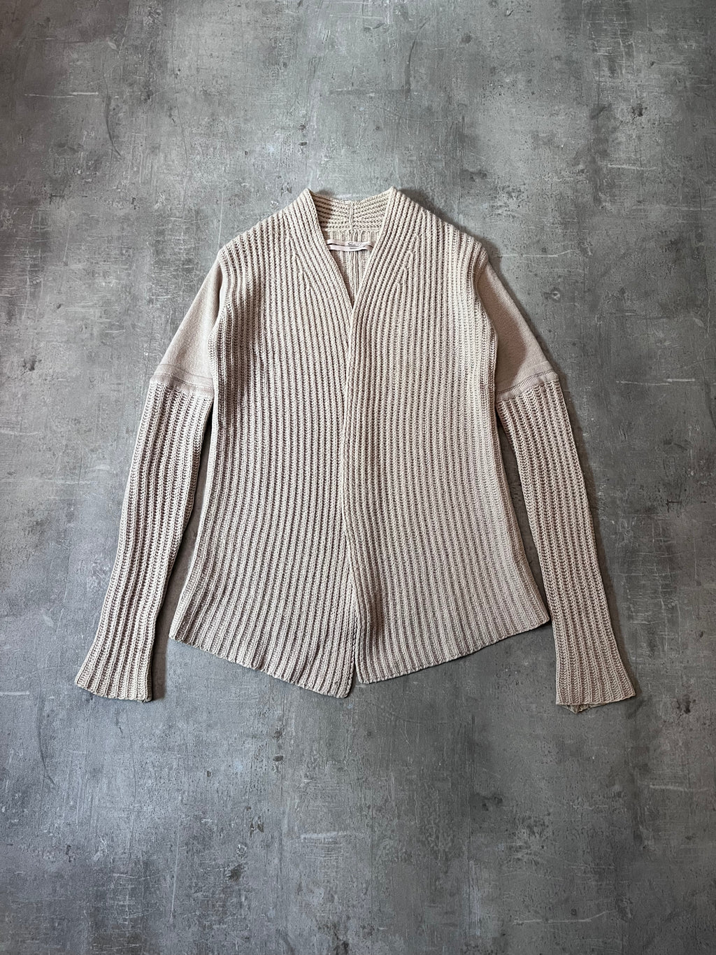 F/W 2004 Rick Owens Queen Wool Sweater Beige Women - M