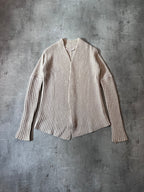 F/W 2004 Rick Owens Queen Wool Sweater Beige Women - M