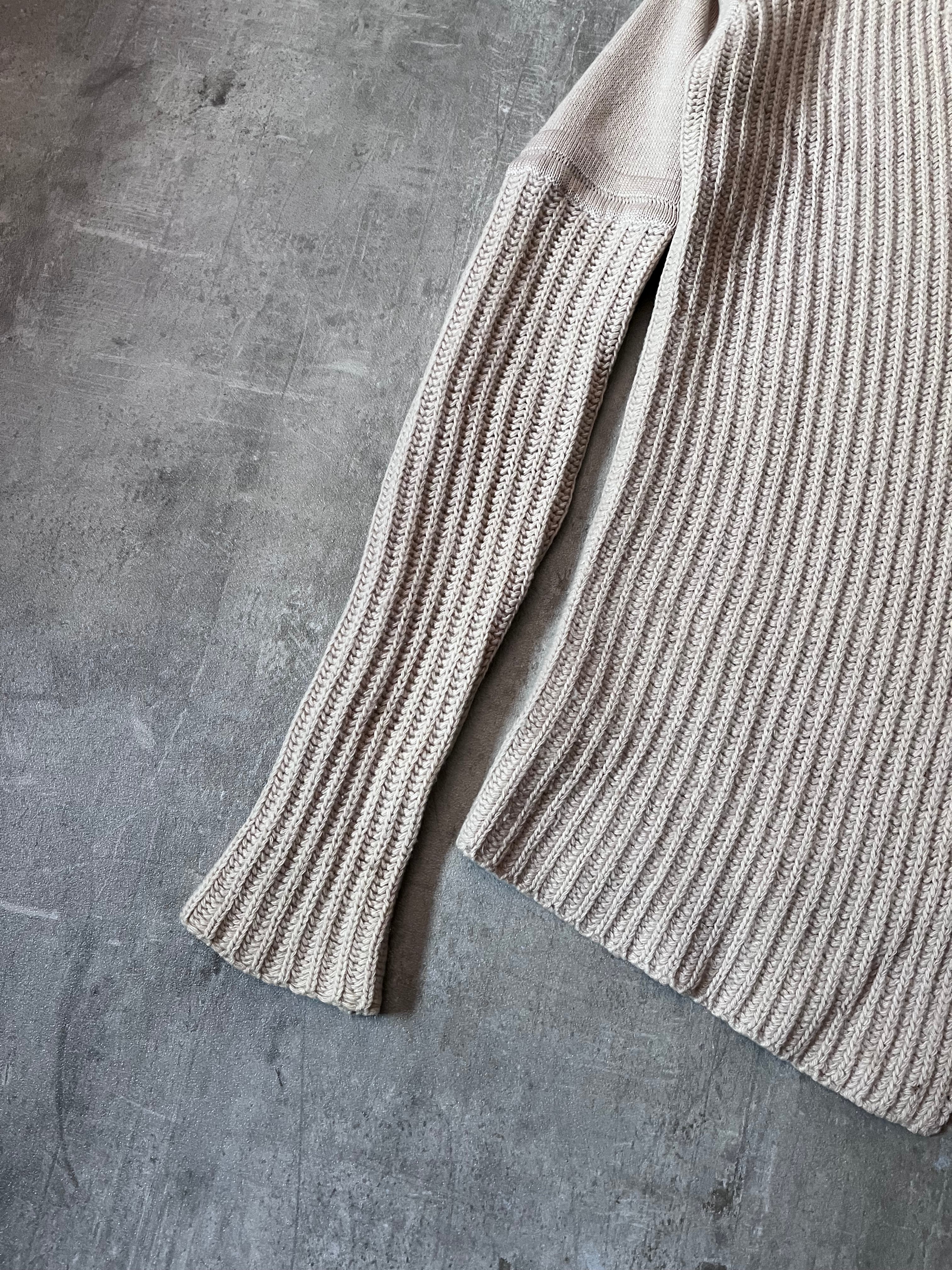 F/W 2004 Rick Owens Queen Wool Sweater Beige Women - M