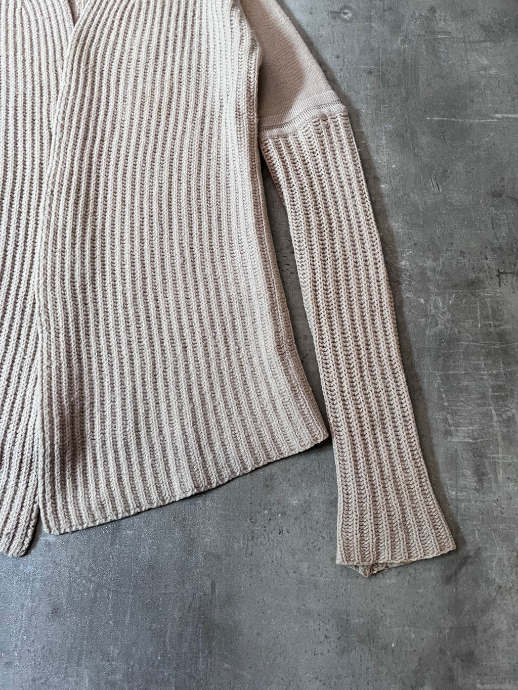 F/W 2004 Rick Owens Queen Wool Sweater Beige Women - M