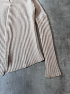 F/W 2004 Rick Owens Queen Wool Sweater Beige Women - M