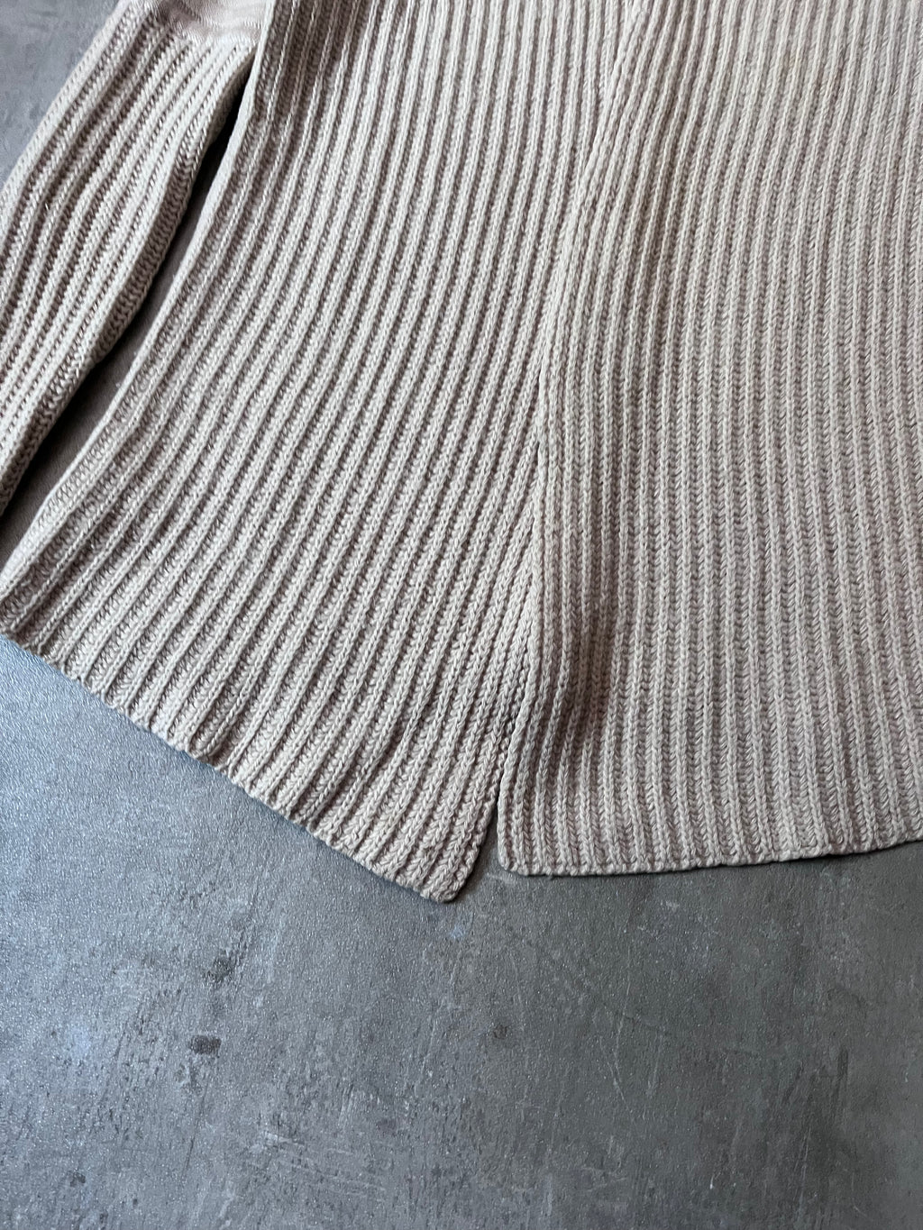 F/W 2004 Rick Owens Queen Wool Sweater Beige Women - M