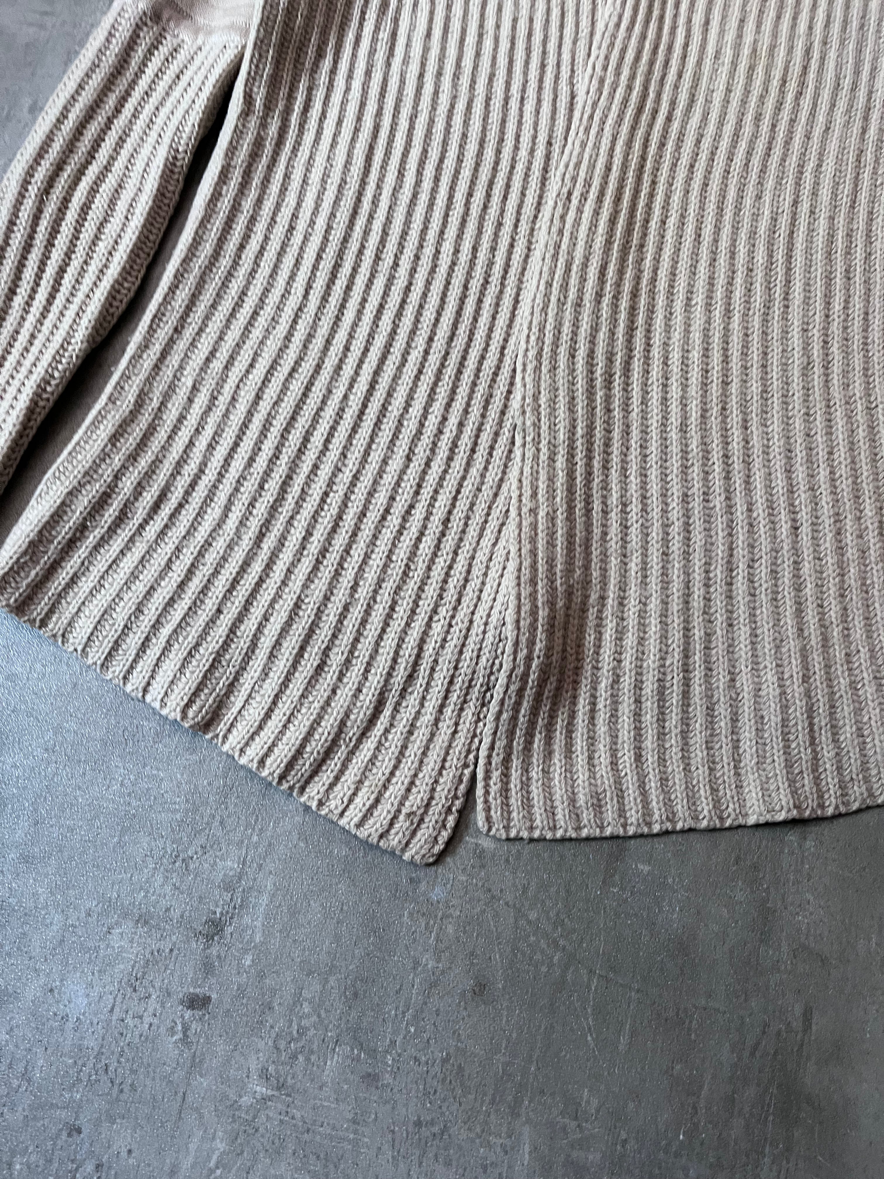 F/W 2004 Rick Owens Queen Wool Sweater Beige Women - M