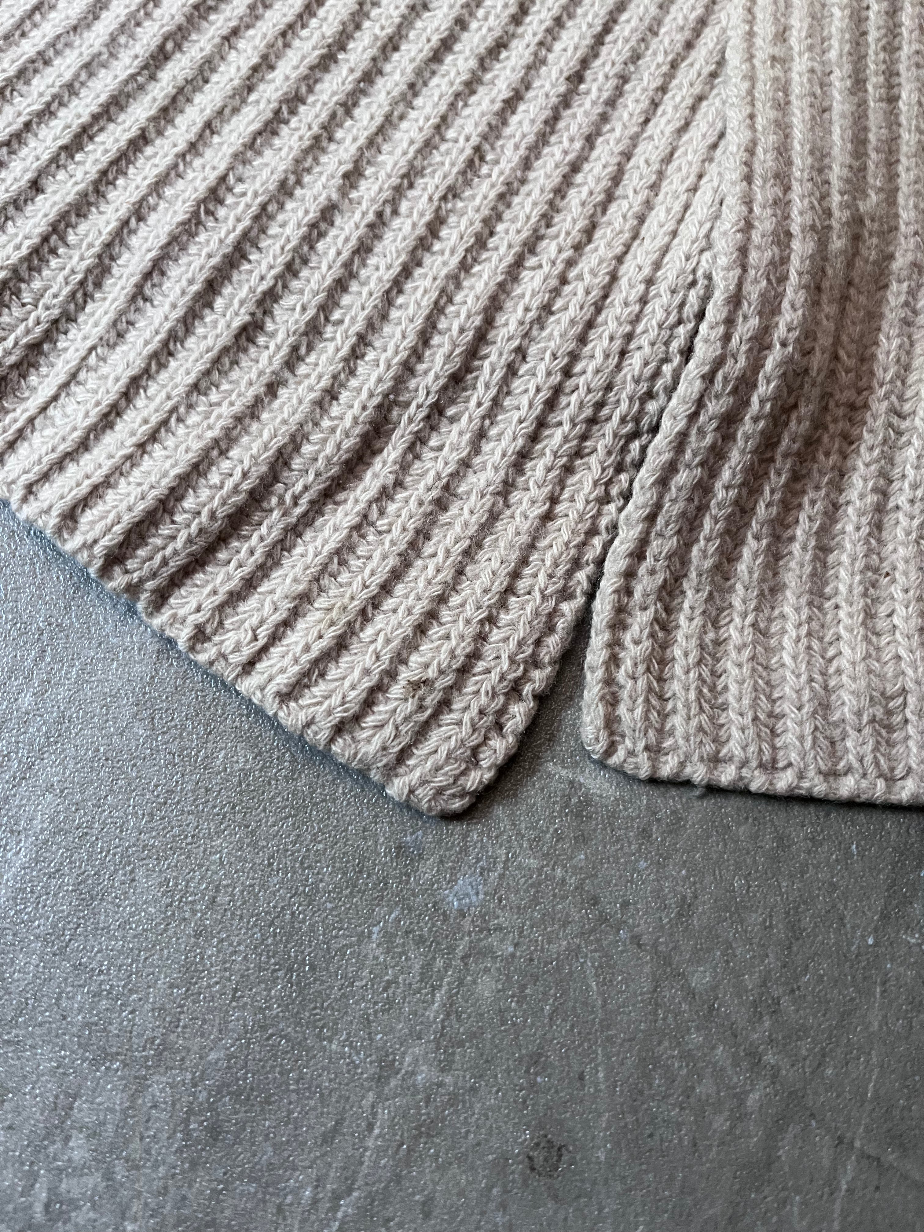 F/W 2004 Rick Owens Queen Wool Sweater Beige Women - M