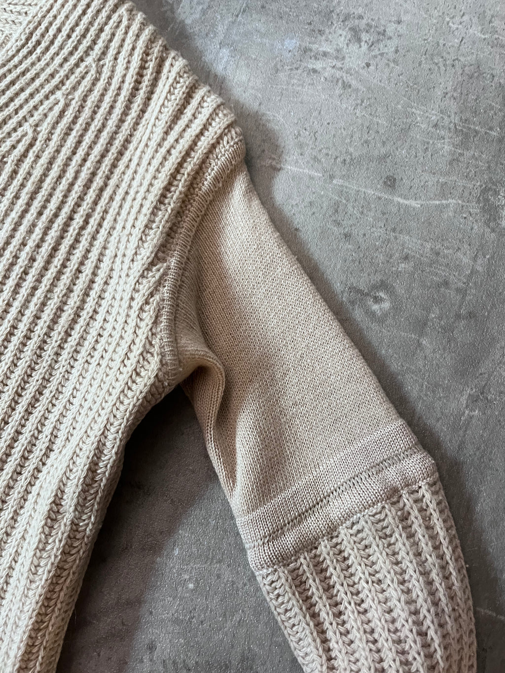 F/W 2004 Rick Owens Queen Wool Sweater Beige Women - M