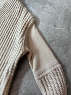 F/W 2004 Rick Owens Queen Wool Sweater Beige Women - M