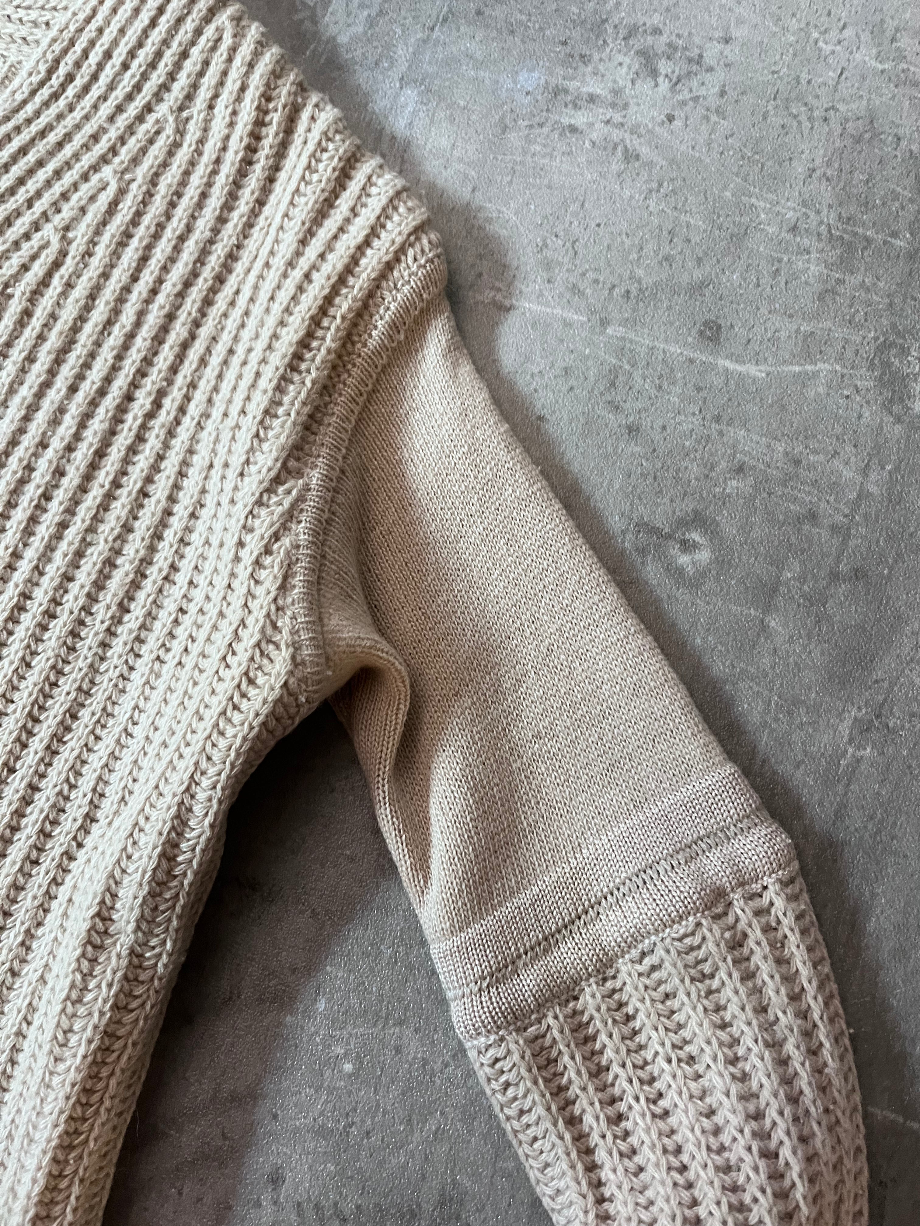 F/W 2004 Rick Owens Queen Wool Sweater Beige Women - M