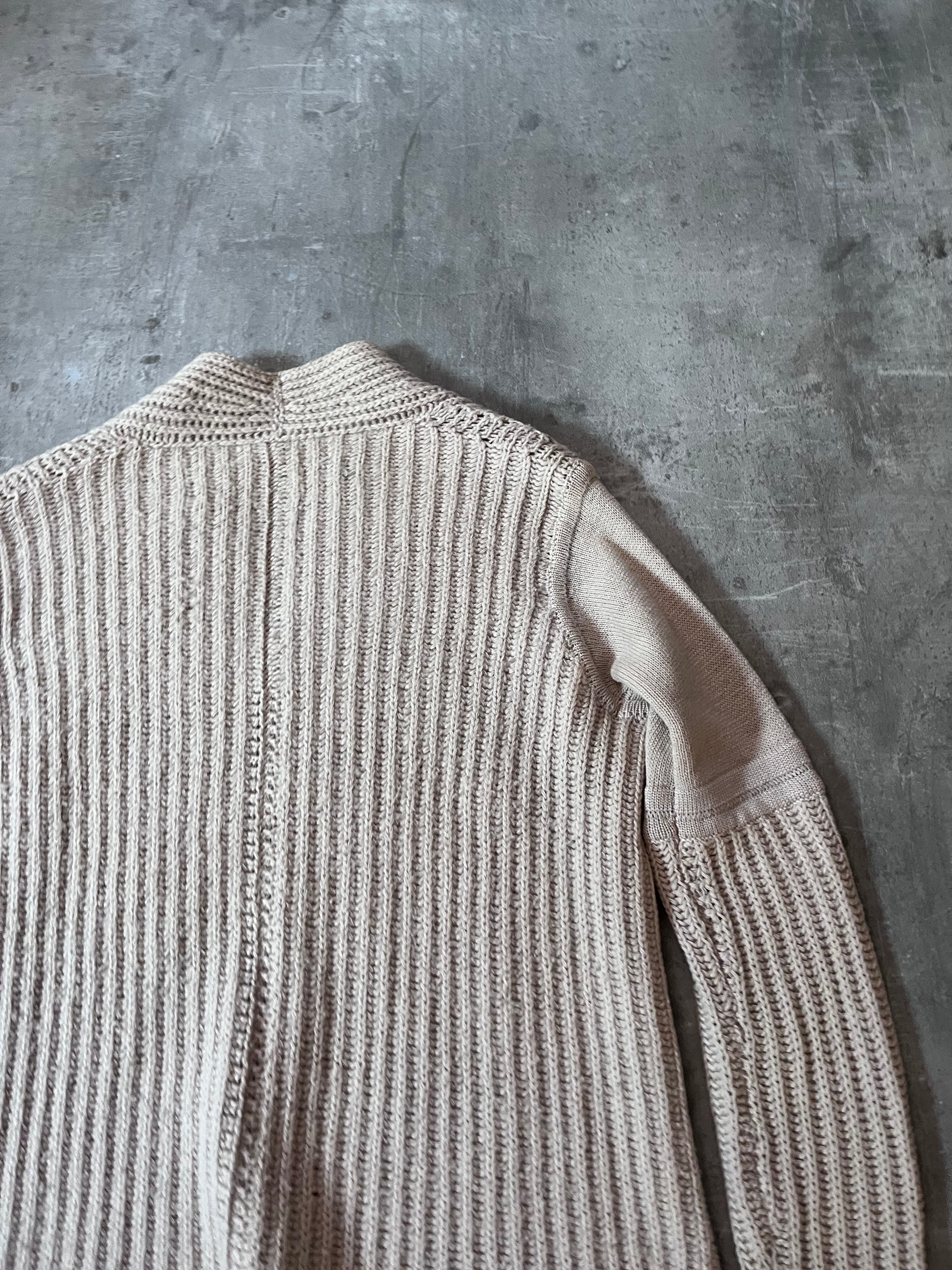F/W 2004 Rick Owens Queen Wool Sweater Beige Women - M