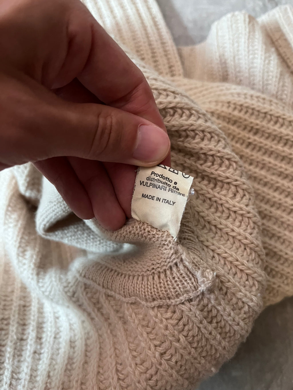 F/W 2004 Rick Owens Queen Wool Sweater Beige Women - M