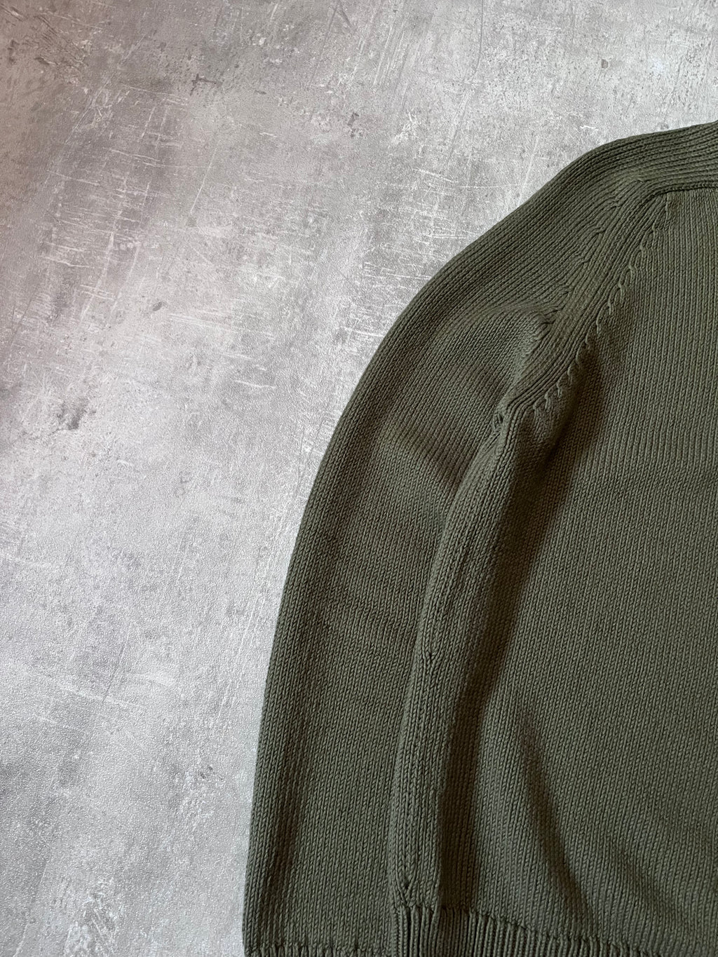 Saint Laurent Distressed Cotton Sweater Green Men - L