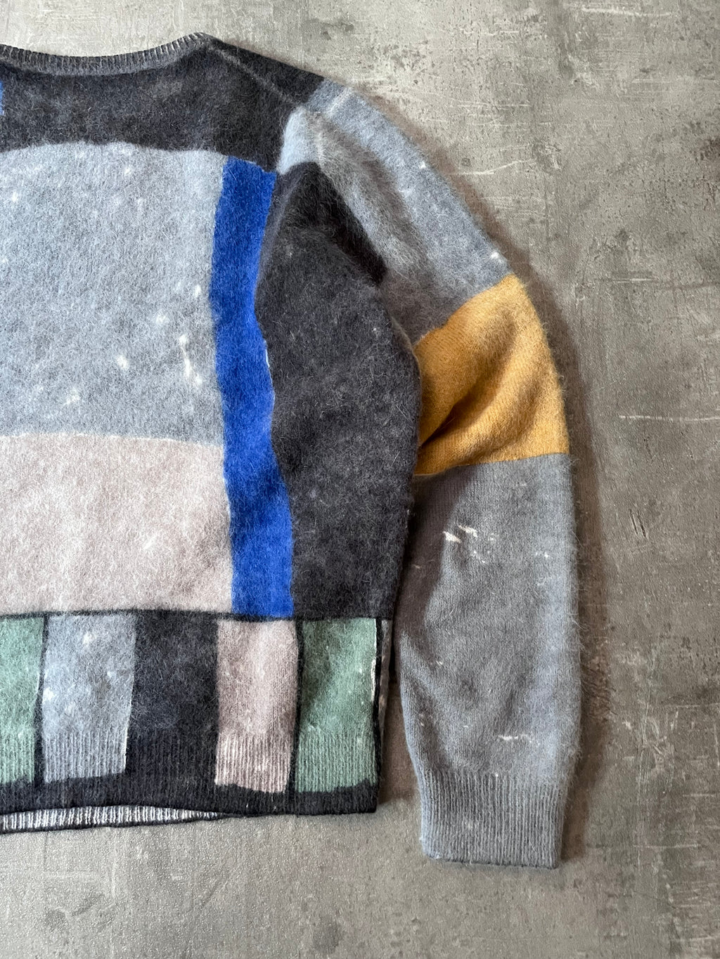 F/W 2017 Prada All Over Print Fuzzy Angora Sweater Men Multicolor - M