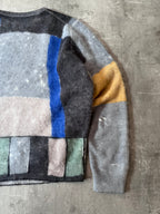 F/W 2017 Prada All Over Print Fuzzy Angora Sweater Men Multicolor - M