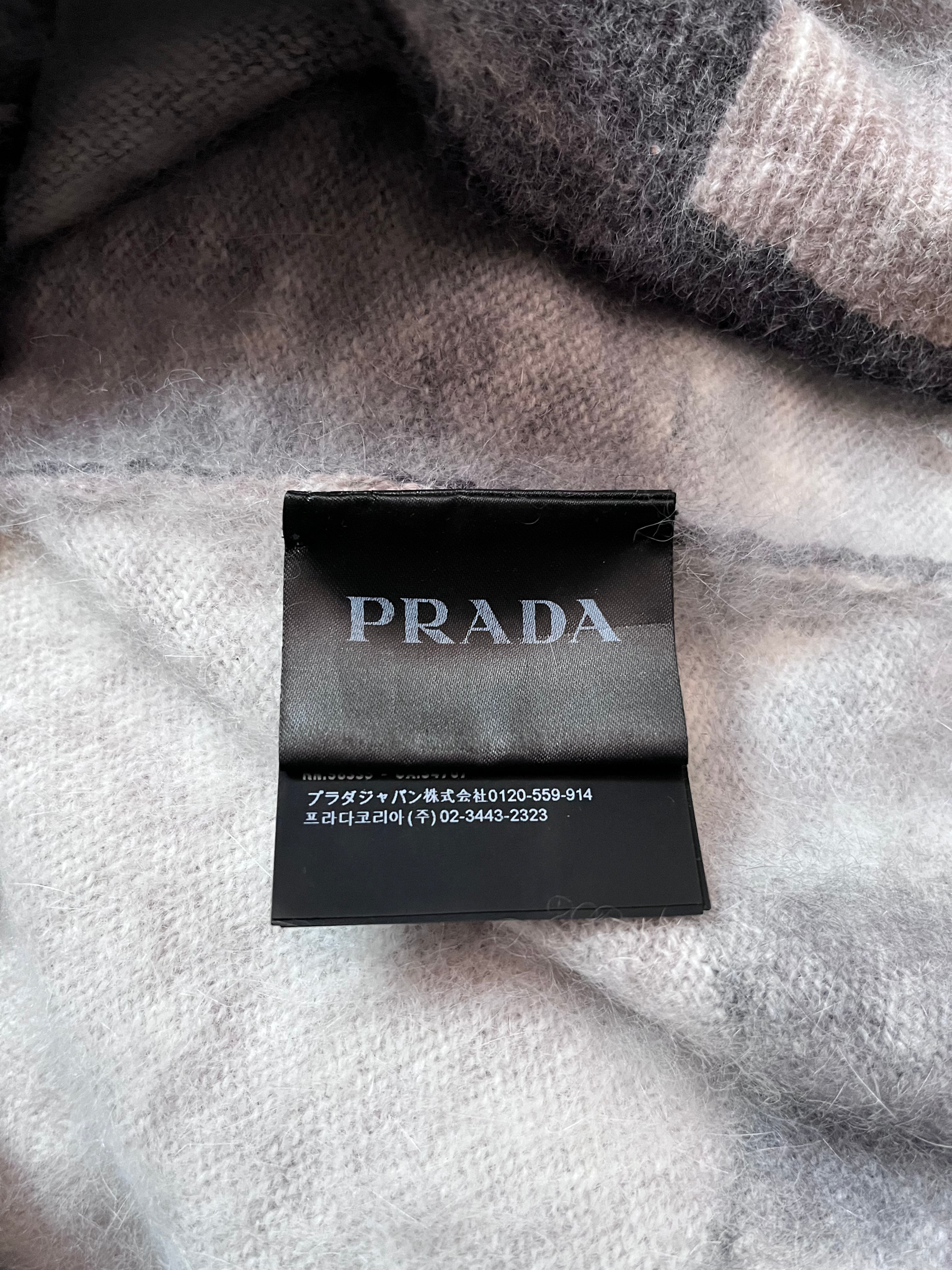 F/W 2017 Prada All Over Print Fuzzy Angora Sweater Men Multicolor - M