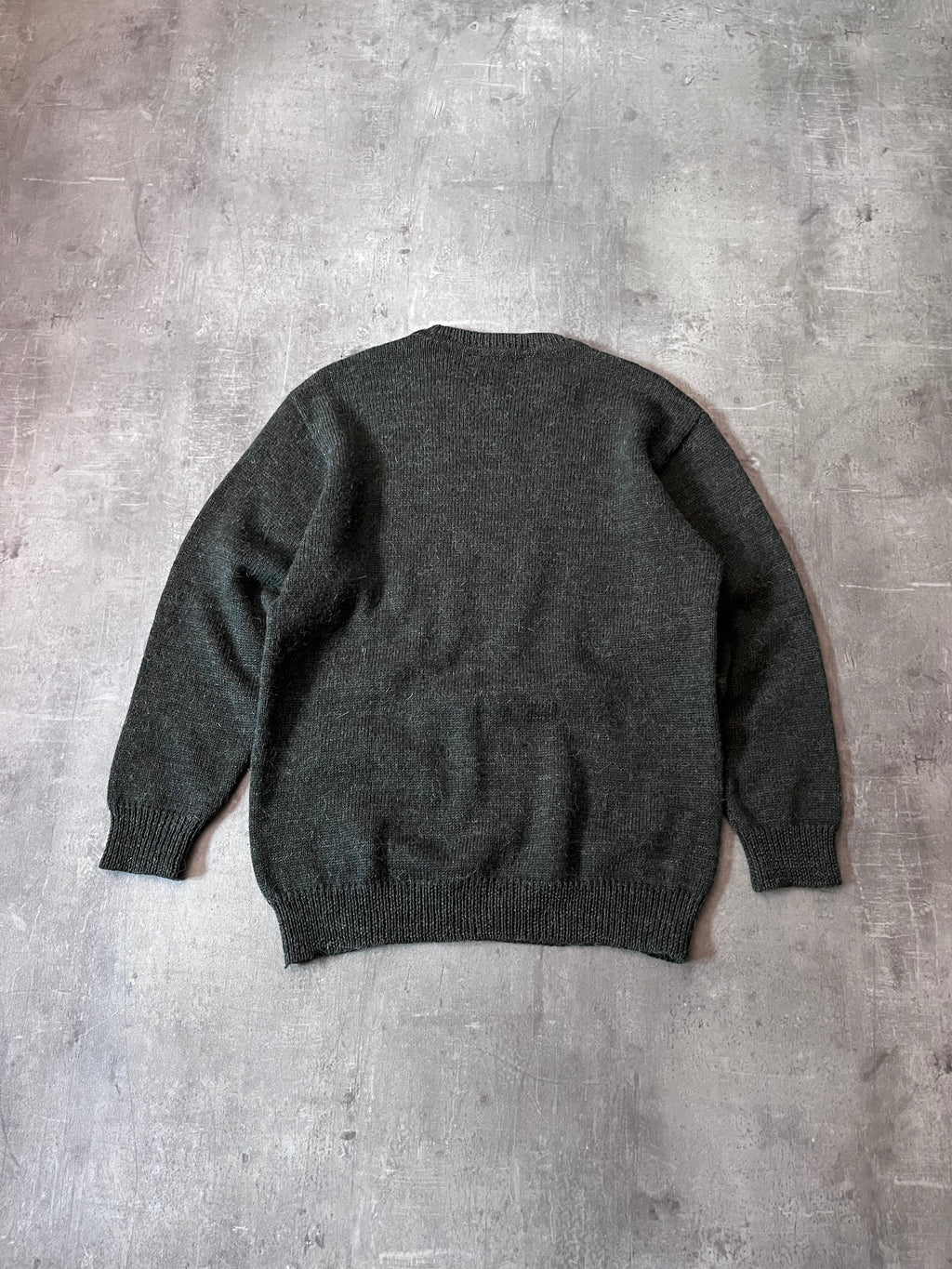 1980s Gucci GG Bird Logo Wool Sweater Green Unisex -M