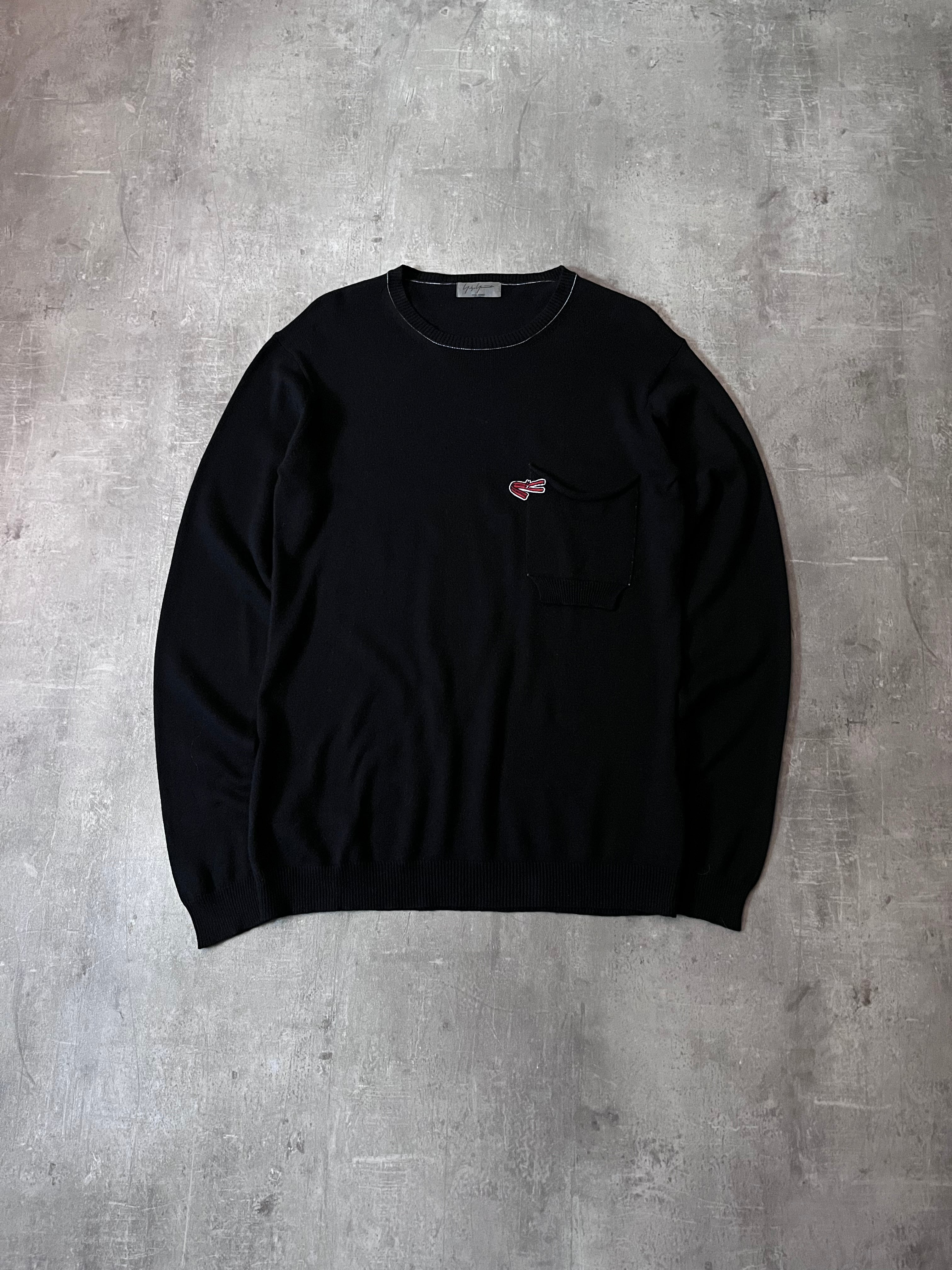 S/S 2011 Yohji Yamamoto Cotton Cashmere Long Sweater Black Men - M