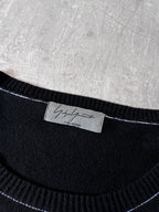 S/S 2011 Yohji Yamamoto Cotton Cashmere Long Sweater Black Men - M