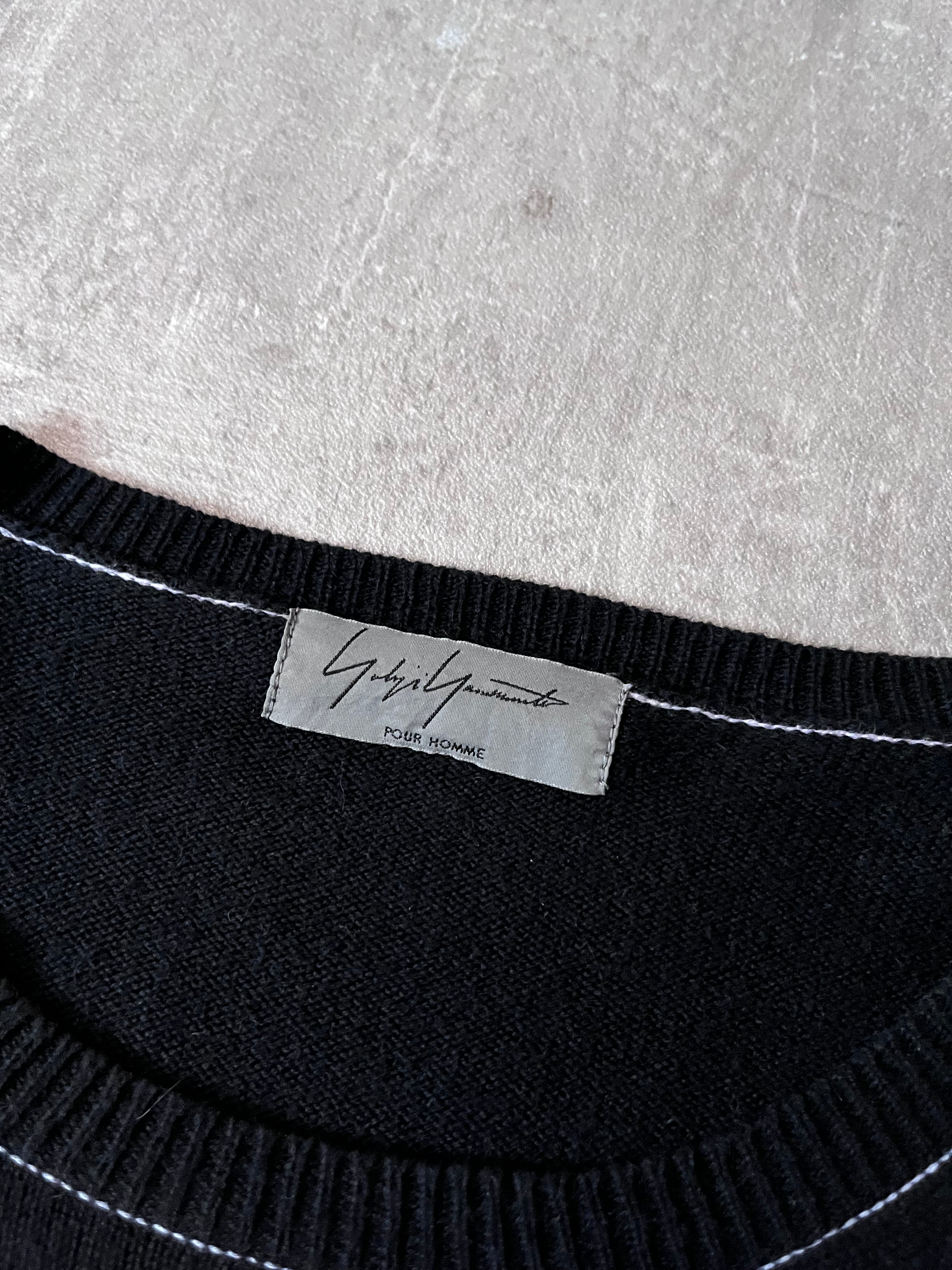 S/S 2011 Yohji Yamamoto Cotton Cashmere Long Sweater Black Men - M