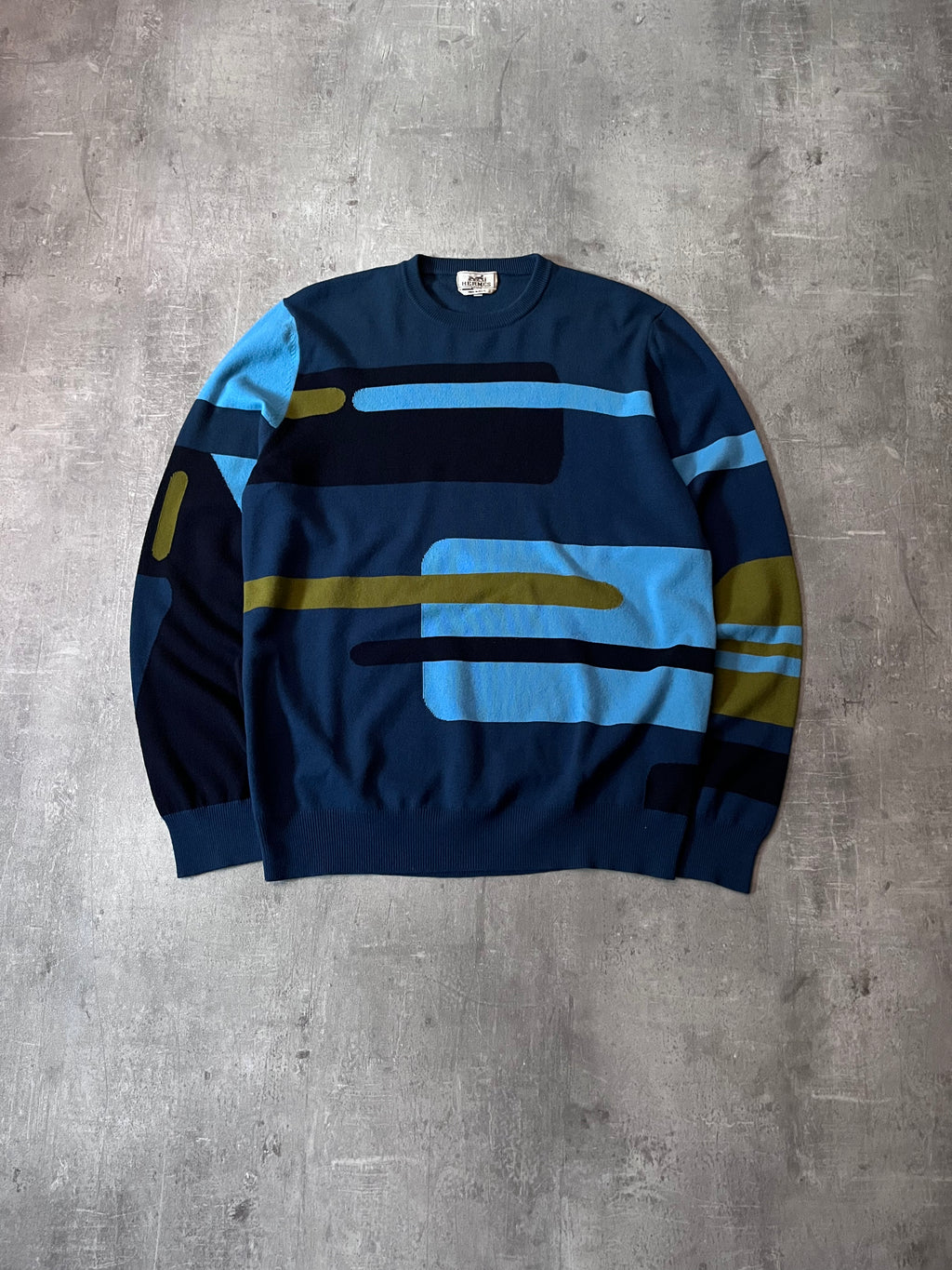 F/W 2018 Hermes Geometricl Wool Sweater Multicolor Men - XL