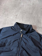 Prada Wool Nylon Zip Up Sweater Navy Men - M