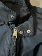Prada Wool Nylon Zip Up Sweater Navy Men - M