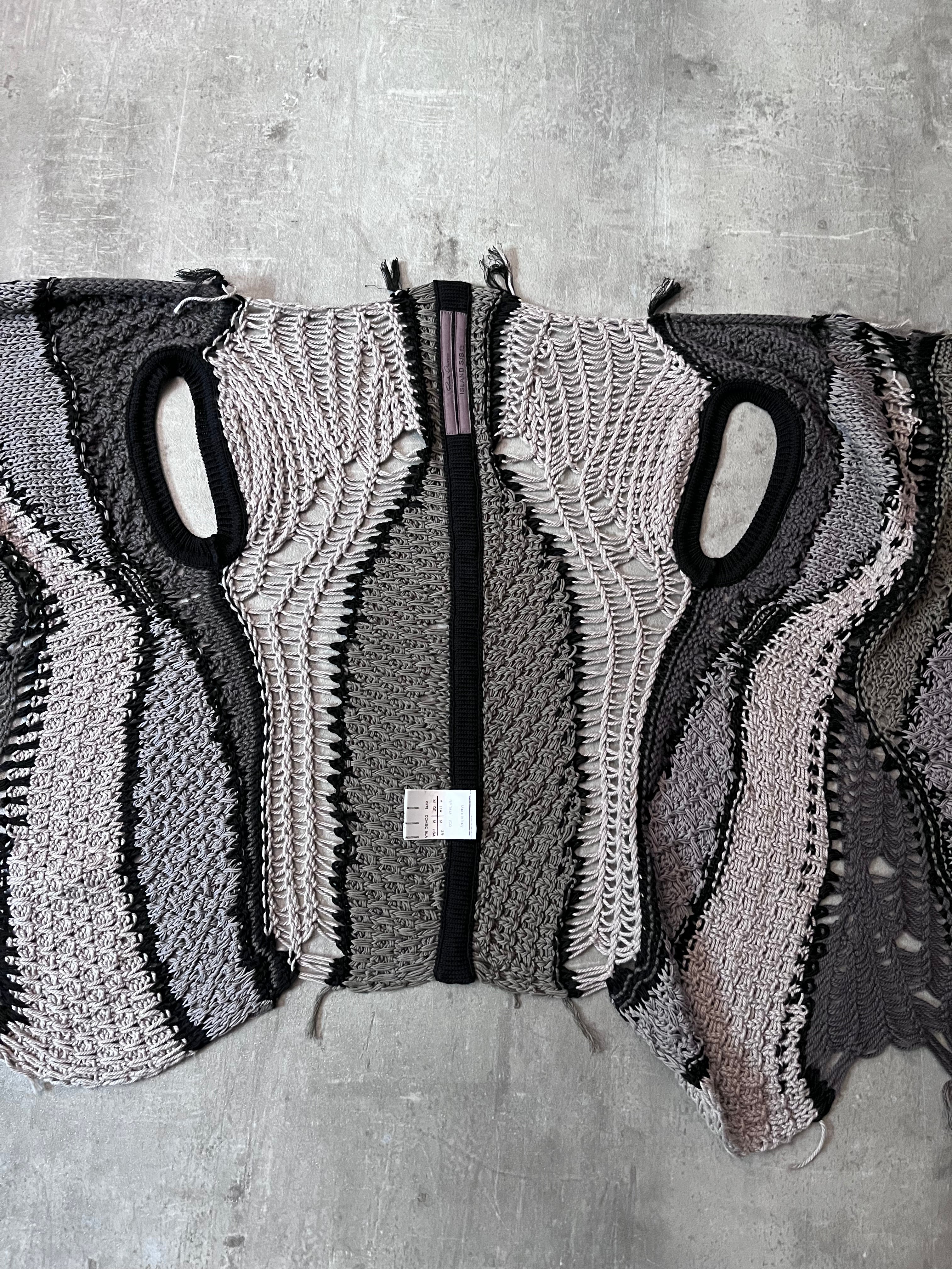 S/S 2013 Rick Owens Island Psycho Knitted Vest Sweater Unisex - M