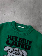 F/W 2020 Helmut Lang Graphic Print Wool Sweater Green Men - L