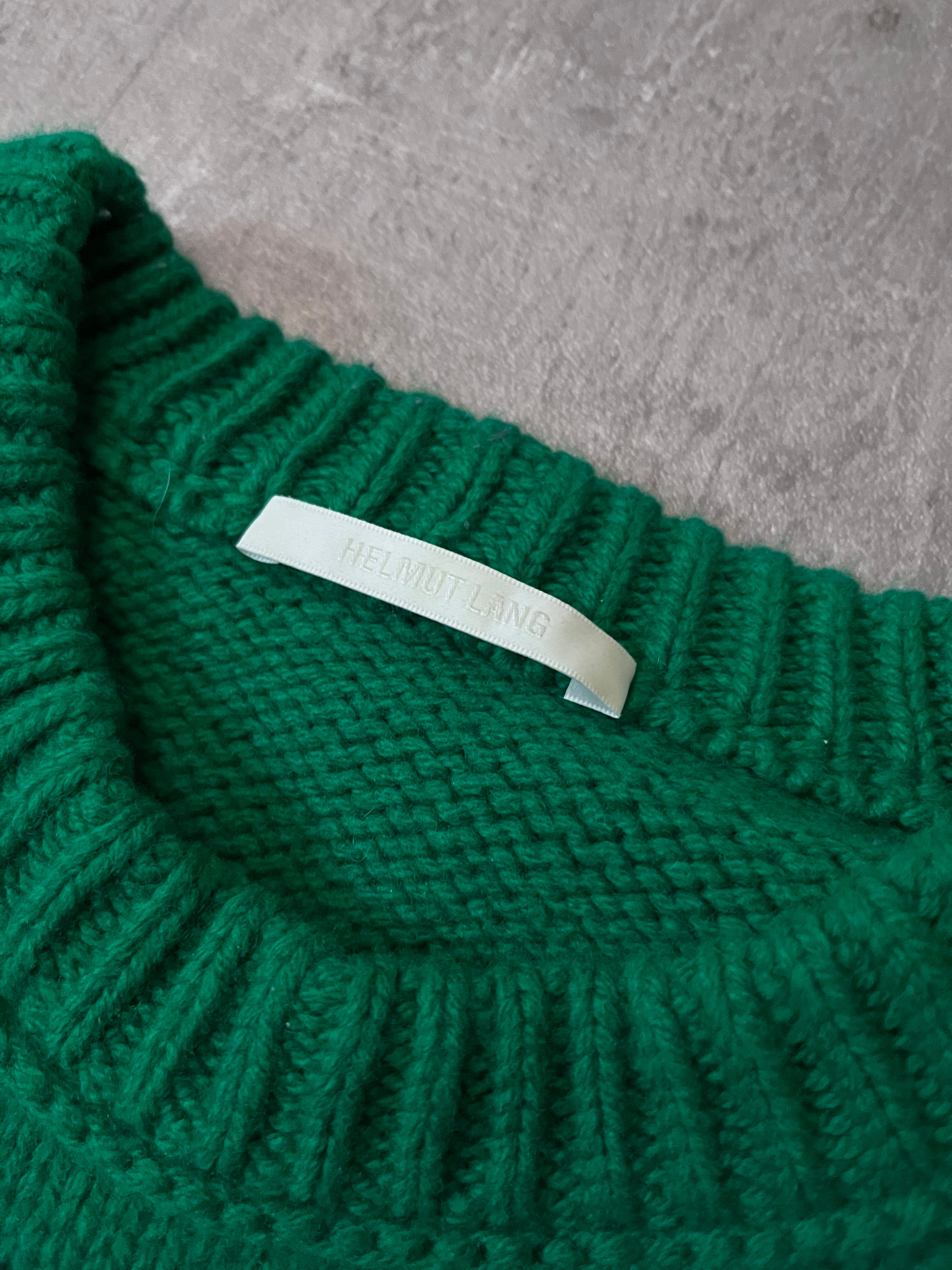 F/W 2020 Helmut Lang Graphic Print Wool Sweater Green Men - L