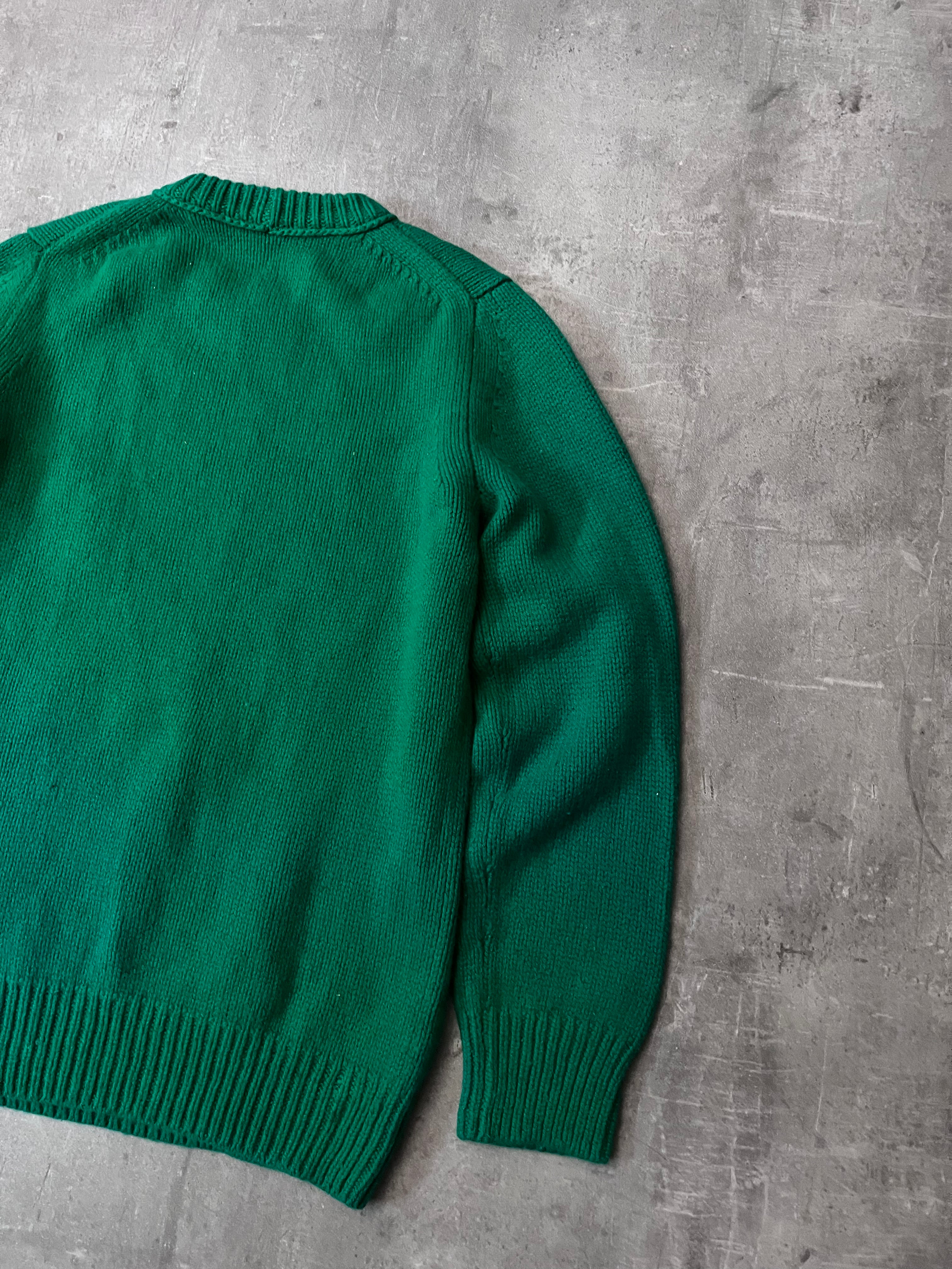 F/W 2020 Helmut Lang Graphic Print Wool Sweater Green Men - L