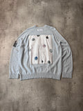 S/S 2023 Raf Simons x Philippe Vandenberg Patch Wool Sweater Baby Blue Men - L