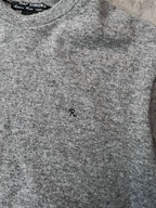 F/W 1999/00 Raf Simons Embroidered R Wool T-shirt Grey Men - M