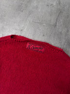 F/W 2021 Raf Simons Wide Collar Wool Mohair Sweater Red Men - M