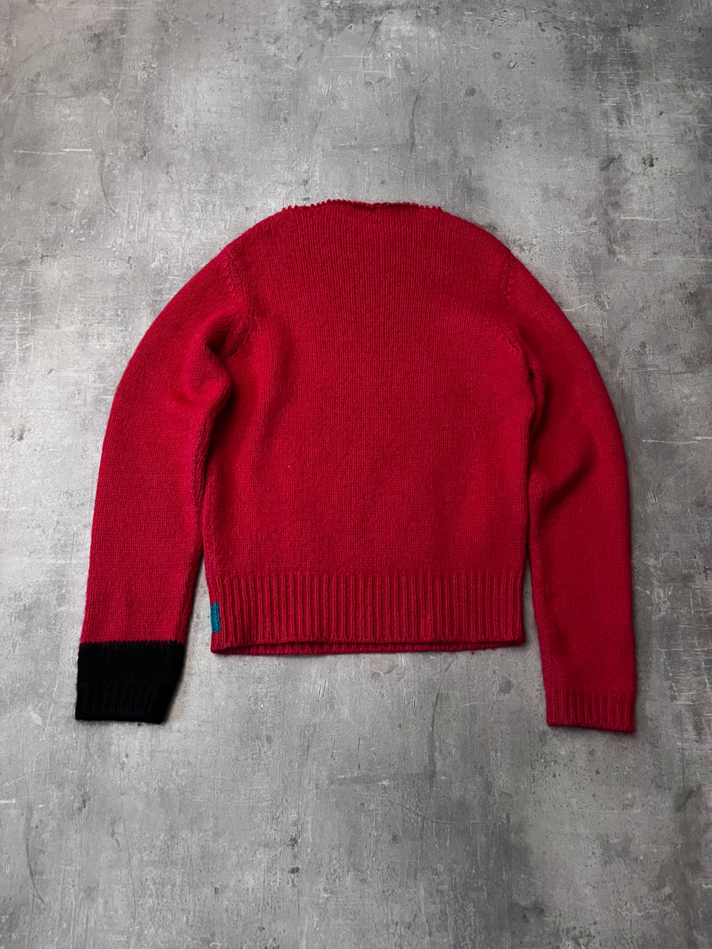 F/W 2021 Raf Simons Wide Collar Wool Mohair Sweater Red Men - M