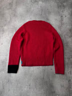 F/W 2021 Raf Simons Wide Collar Wool Mohair Sweater Red Men - M