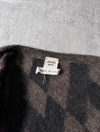 Hermes All Over "H" Print Alpaca Wool Sweater Brown Black Women - M